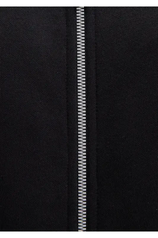 Черная толстовка с капюшоном и молнией 1610221-900 - 8