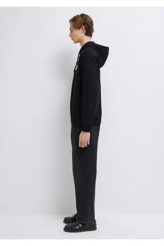 Черная толстовка с капюшоном с логотипом Mvjns 0611786-900 - 5