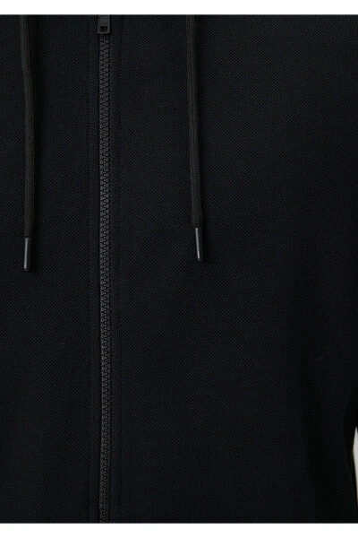 Черная толстовка с молнией 0S10013-900 - 5