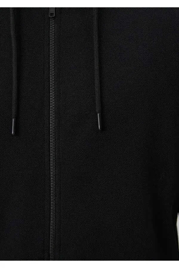 Черная толстовка с молнией 0S10013-900 - 5