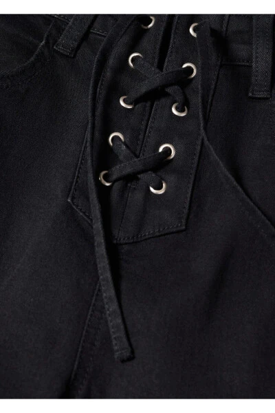 Черные детские штаны для девочек - 7