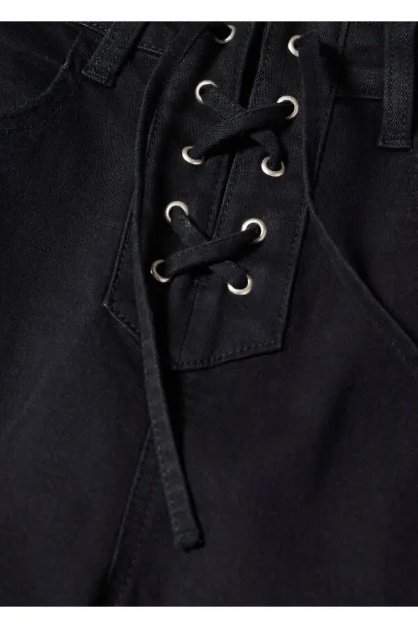 Черные детские штаны для девочек - 7