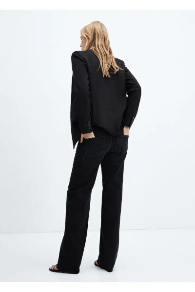 Черные джинсовые женские брюки - 9