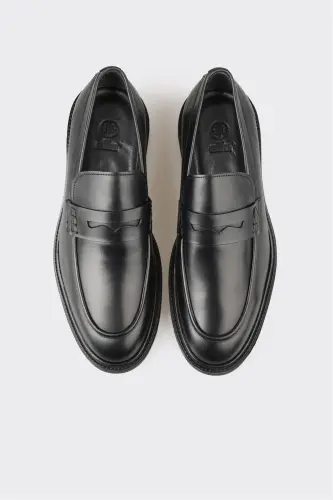 Черные кожаные мужские туфли - 4