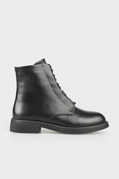 Черные кожаные женские повседневные ботинки - ELLE SHOES