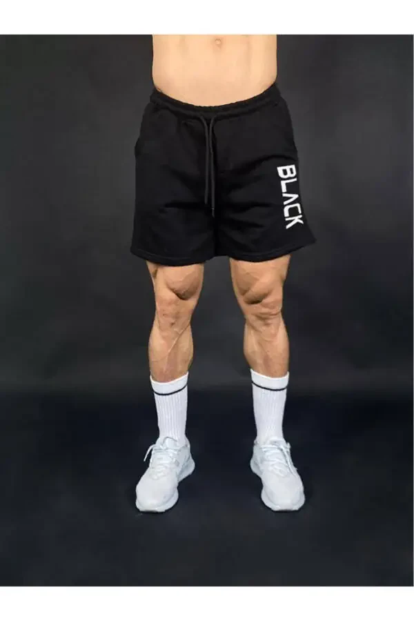 Черные мужские шорты Regular Fit с карманами - 1