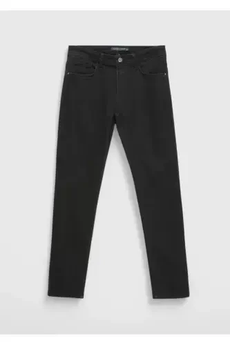 Черные прямые джинсы slim fit из хлопковой смеси - 6