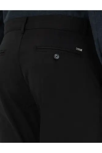 Черные Slim Fit Basic Canvas Брюки 50292522-VR046-SİYAH - 6