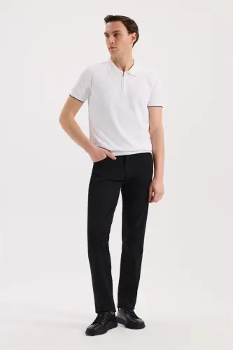 Чёрные спортивные брюки с 5 карманами Slim Fit - JAKAMEN (1)