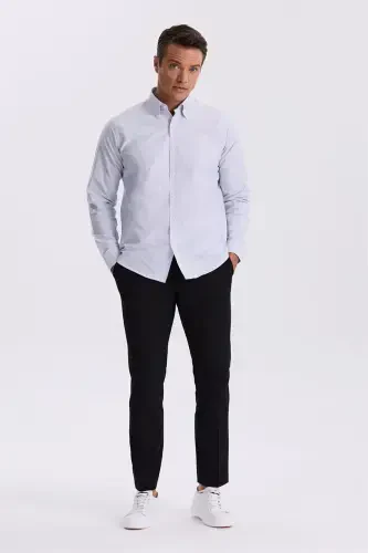 Чёрные удобные эластичные брюки из бамбуковой ткани Comfort Fit - 1