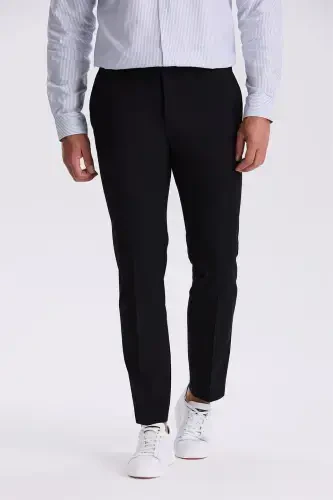 Чёрные удобные эластичные брюки из бамбуковой ткани Comfort Fit - 2