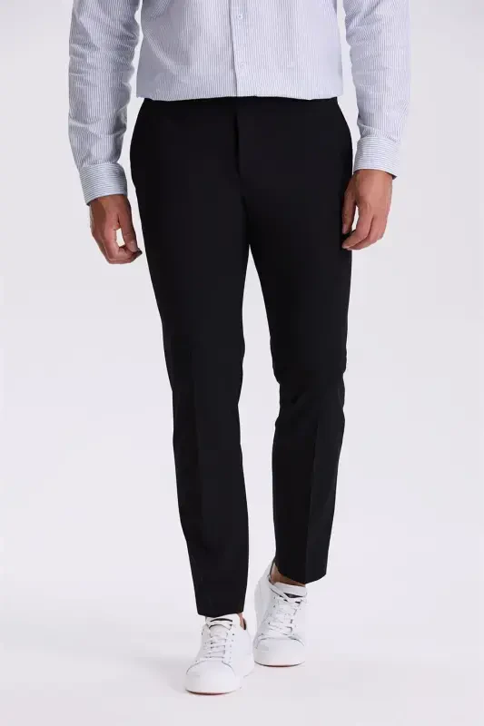 Чёрные удобные эластичные брюки из бамбуковой ткани Comfort Fit - 2