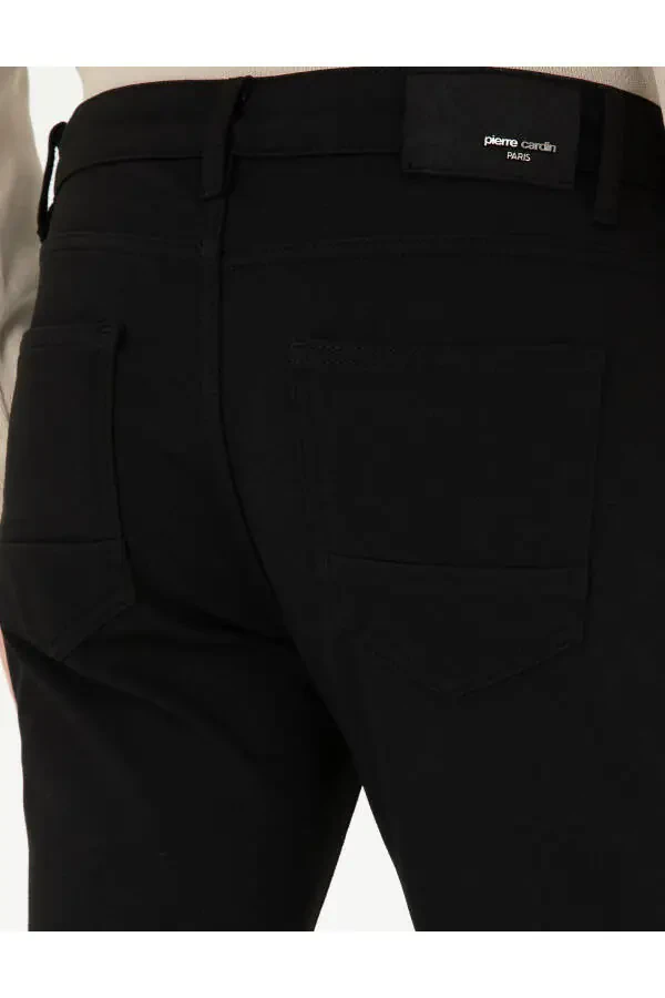 Черные узкие брюки из канваса - 6