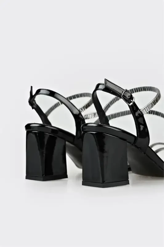 Чёрные женские повседневные сандалии - 4