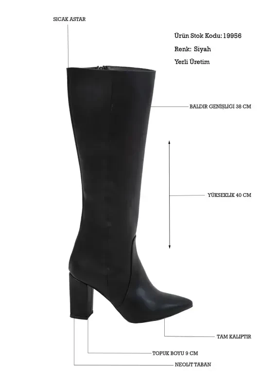 Черные женские сапоги (19956) - 2