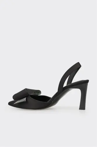 Чёрные женские туфли на каблуке - 3