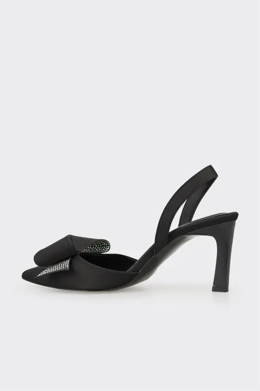 Чёрные женские туфли на каблуке - 3