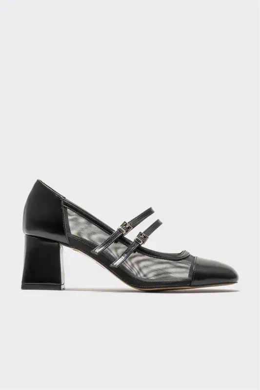 Чёрные женские туфли на каблуке - ELLE SHOES