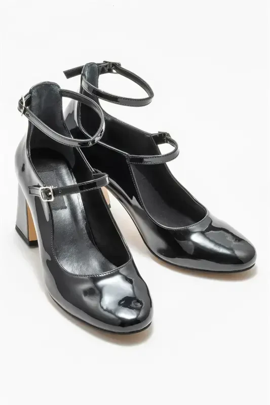 Чёрные женские туфли на каблуке - 2