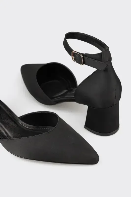 Чёрные женские туфли на высоком каблуке - 4