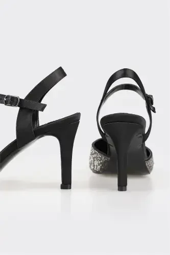 Чёрные женские туфли на высоком каблуке - 4