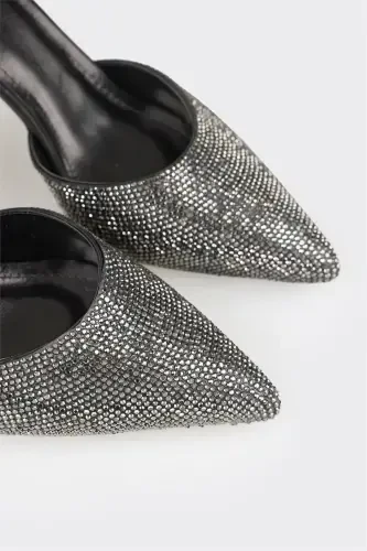 Чёрные женские туфли на высоком каблуке - 5