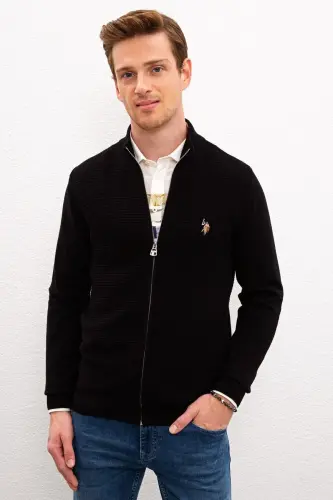 Черный мужской кардиган-VR046 - U.S. POLO ASSN. (1)