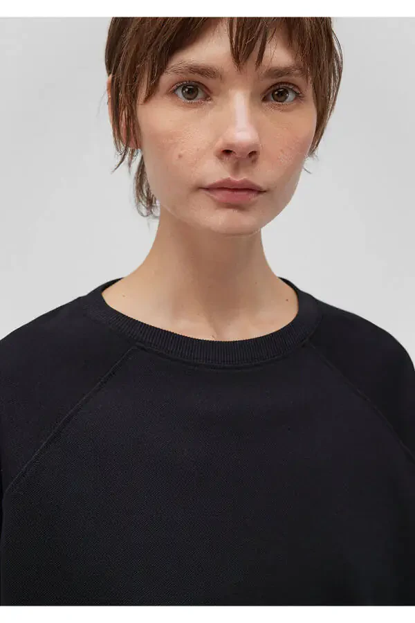 Черный свитер с круглым вырезом (1s10150-900) - 6