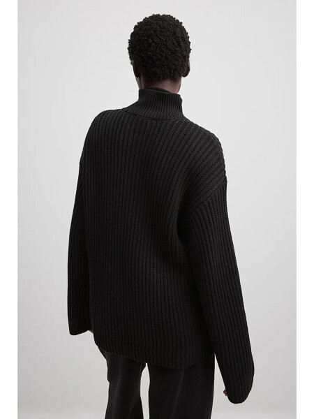 Черный свитер с молнией на воротнике Basic MG1960 - LC WAIKIKI (1)