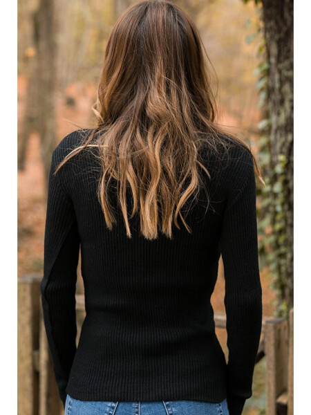 Черный свитер с воротником-хомут 9YXK6-41552-02 - LC WAIKIKI (1)