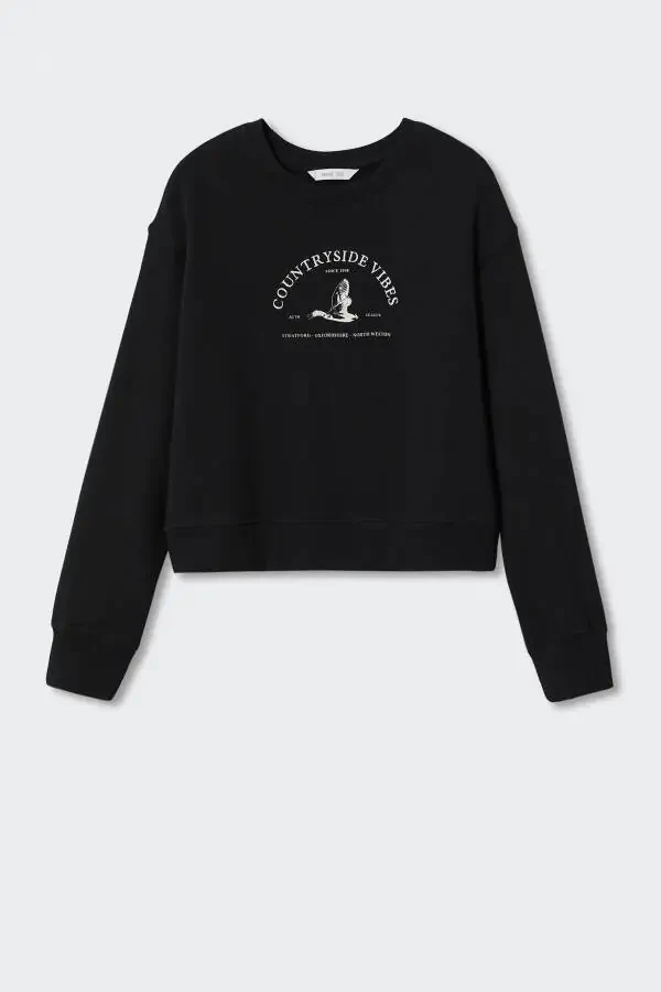 Черный свитшот для девочек - 3