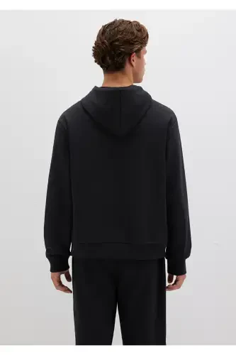 Черный свитшот с капюшоном и молнией с логотипом Mvjns 0s10193-900 - 5