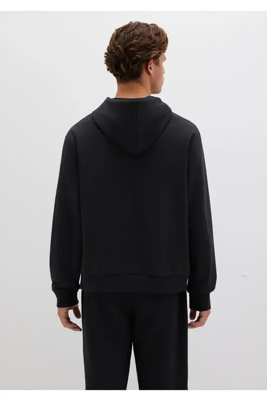 Черный свитшот с капюшоном и молнией с логотипом Mvjns 0s10193-900 - 5