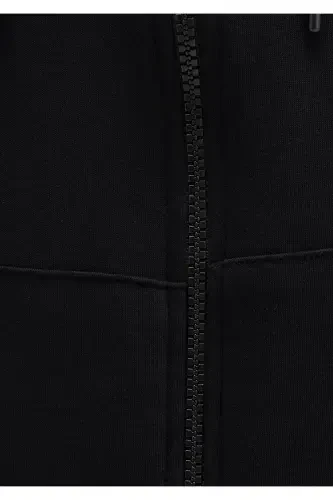 Черный свитшот с капюшоном и молнией с логотипом Mvjns 0s10193-900 - 8