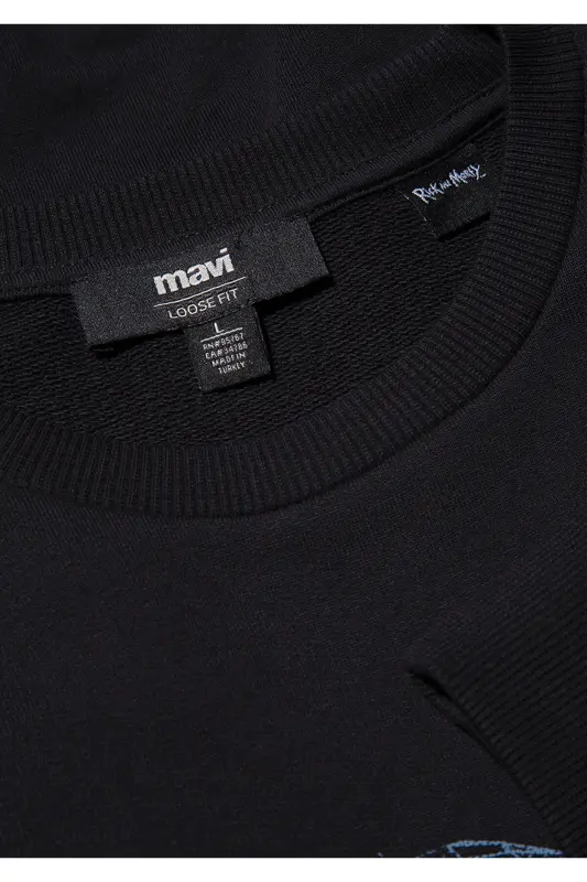 Черный свитшот с принтом Rick and Morty 0S10185-900 - 6