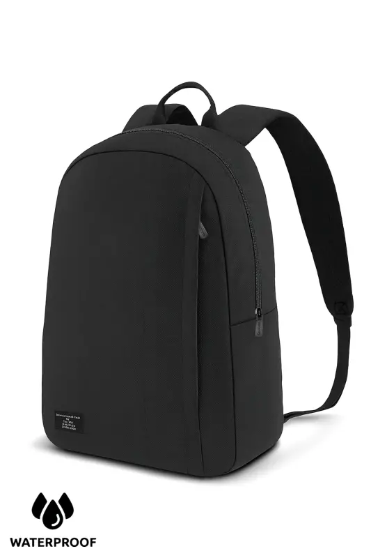 Черный водонепроницаемый повседневный рюкзак - 1