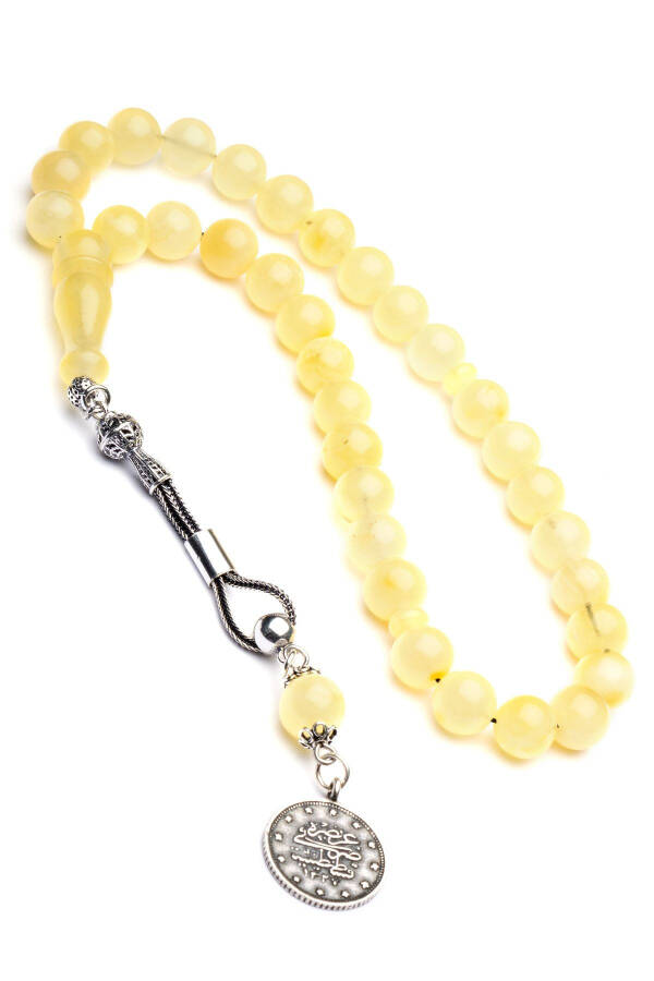 Certified Amber Tasbih with Silver Tassel - 4