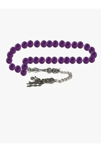 Certified Amethyst Natural Stone Rosary 8mm-rosarycolor3 - DENIZ DOĞAL TAŞ (1)
