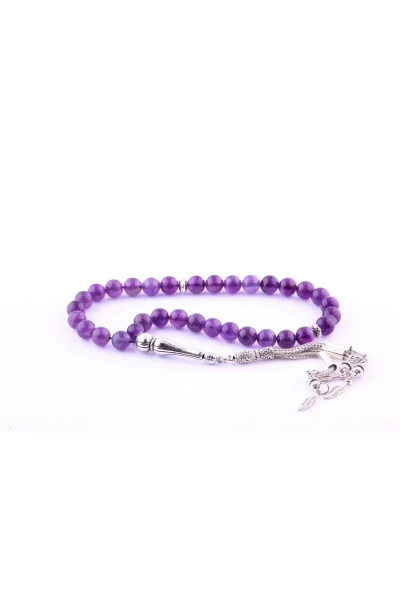 Certified Amethyst Prayer Beads T170 - OSMANLI DOĞAL TAŞ (1)