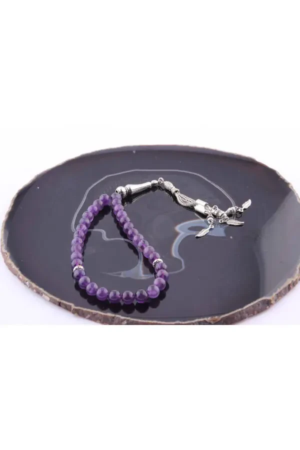Certified Amethyst Prayer Beads T170 - 5