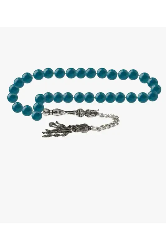 Certified Apatite Natural Stone Rosary 8mm-tesbihrenk7 - 2