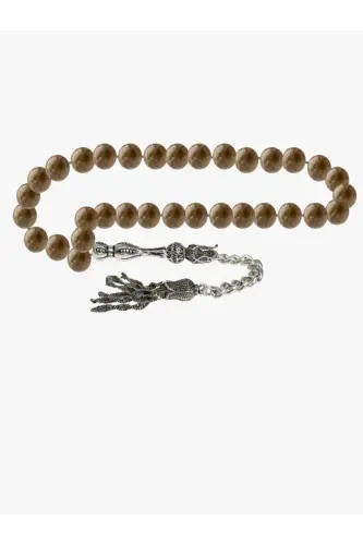 Certified Coral Fossil Natural Stone Rosary 8mm - tesbihrenk27 - 3