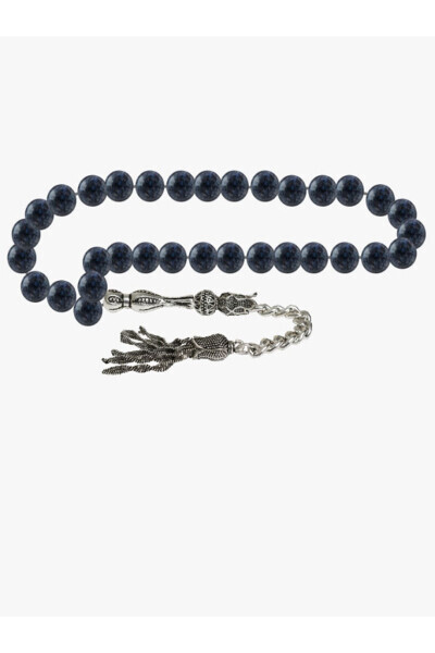 Certified Dumortierite Natural Stone Tasbih 8mm - DENIZ DOĞAL TAŞ