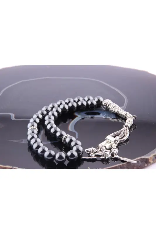Certified Hematite Natural Stone Tasbih T186 - 2
