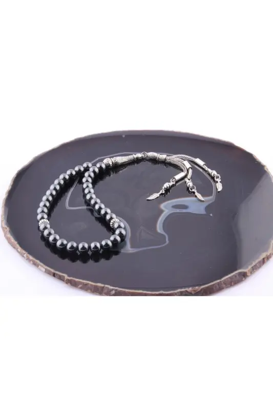Certified Hematite Natural Stone Tasbih T186 - 5