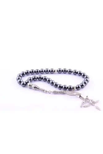 Certified Hematite Natural Stone Tasbih T186 - OSMANLI DEĞERLİ TAŞ (1)
