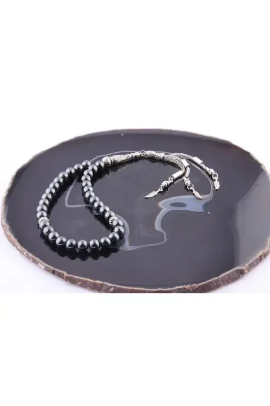 Certified Hematite Natural Stone Tasbih T186 - 5