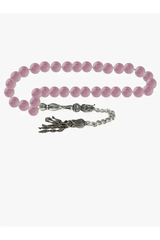 Certified Kunzite Natural Stone Rosary 8mm-tesbihrenk23 - 2