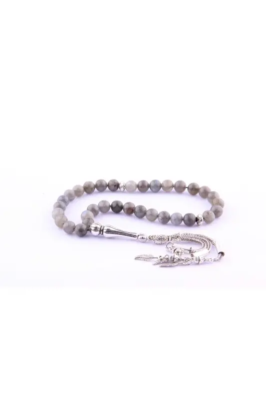 Certified Labradorite Natural Stone Tesbih T183 - 2
