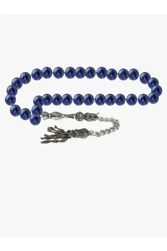 Certified Lapis Lazuli Natural Stone Rosary 8mm-tesbihrenk25 - 2